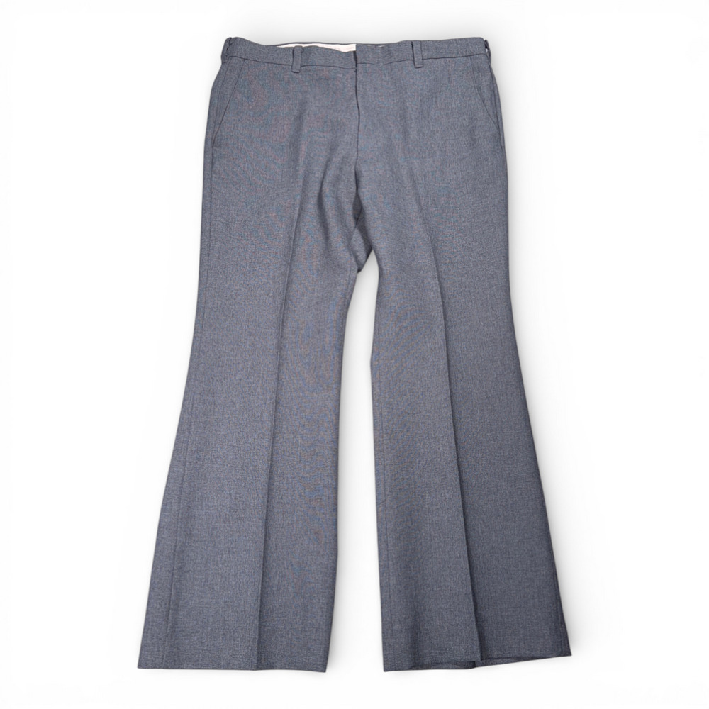 Vintage Levis Pants Mens 36x29 Gray Panatela Flared Disco Slacks Talon Zip 70s